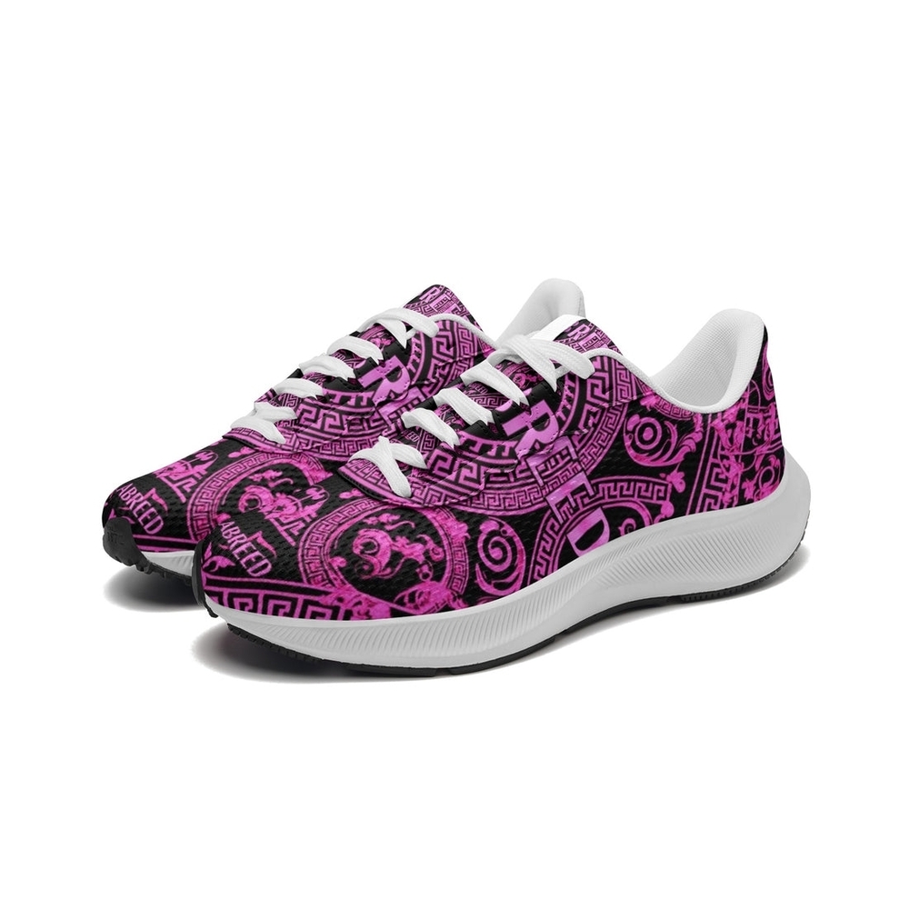 Stylish Pink Patterned Women's Sneakers